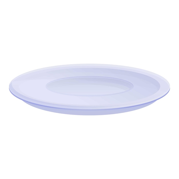 Plastic plate icon Cartoon of plastic plate vector icon for web design isolated on white background