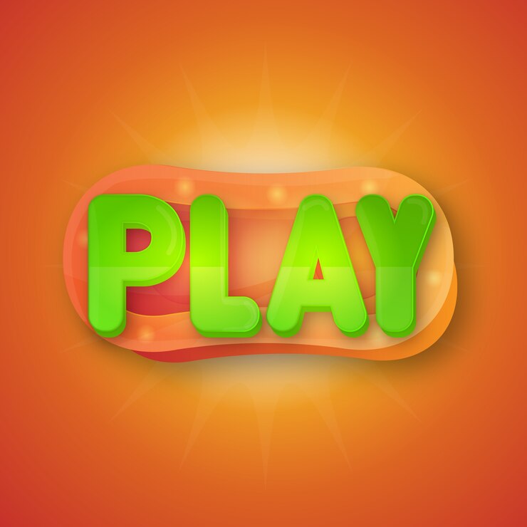 Vector play button in video game design