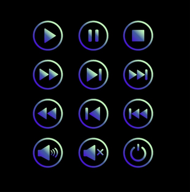 Play button Media player control