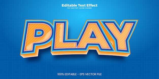 Play editable text effect in modern trend style