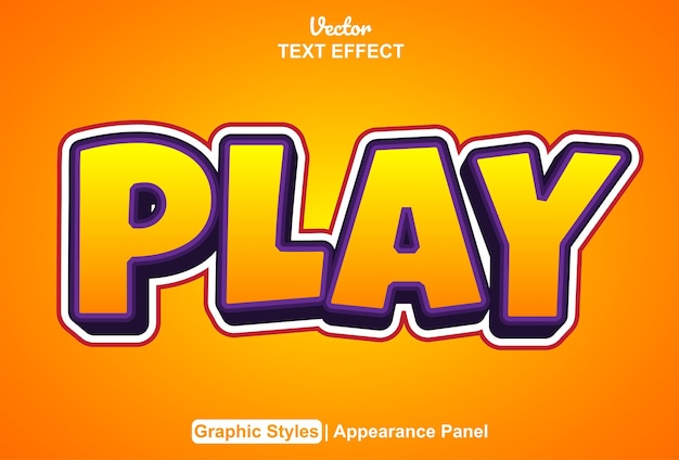 player text effect with graphic style and editable