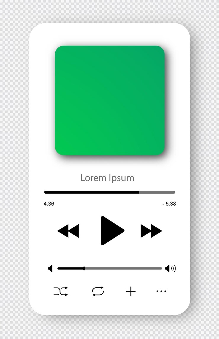 Vector podcast audio player bar template