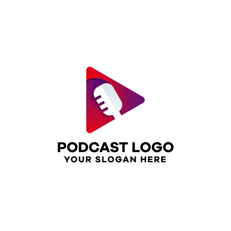 Podcast Gradient Logo Template