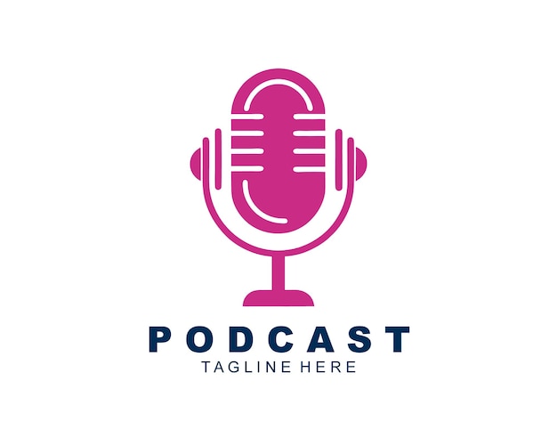 Podcast tech logo creative podcast vector