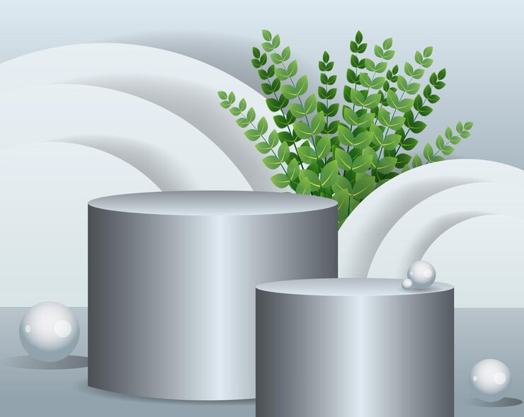 Vector podium_with_background