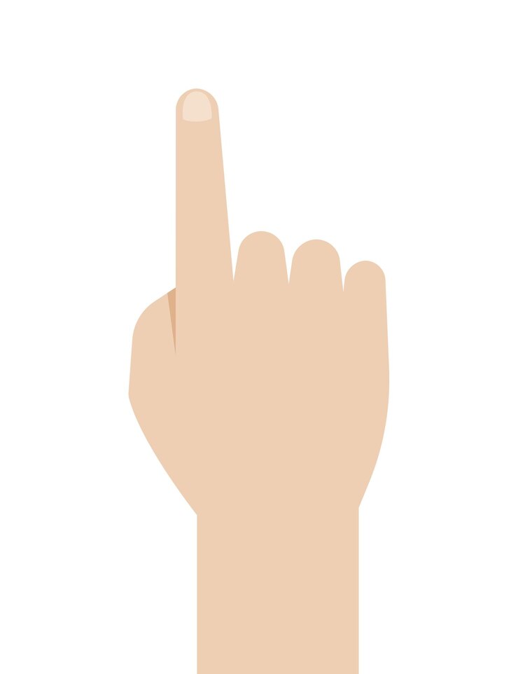 Vector pointing finger gesture vector