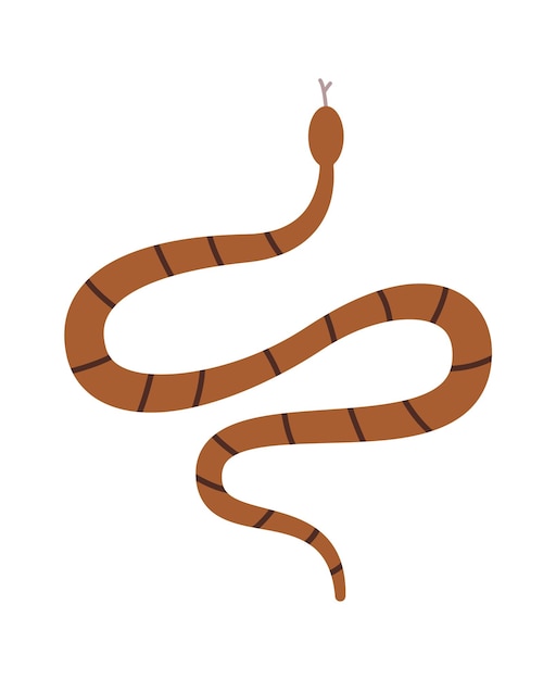Poisonous snake flat icon Totem animal