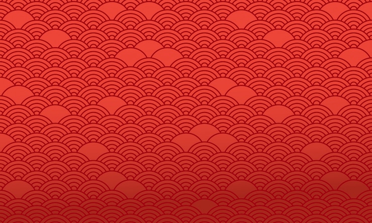Vector pola cina merah, latar belakang oriental. vektor