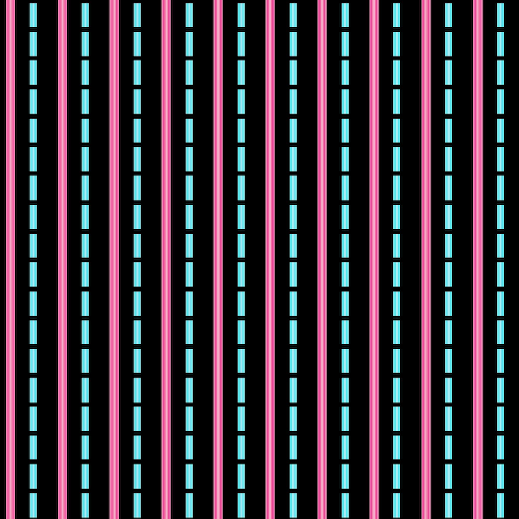 Vector pola garis neon garis titik-titik