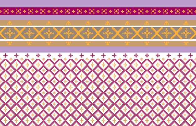 Pola geometris abstrak dan suku. Gunakan untuk menulis atau membuat pola pada sutra. Vektor geometris