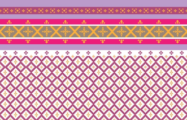 Pola geometris abstrak dan suku. Gunakan untuk menulis atau membuat pola pada sutra. Vektor geometris
