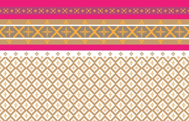 Pola geometris abstrak dan suku. Gunakan untuk menulis atau membuat pola pada sutra. Vektor geometris
