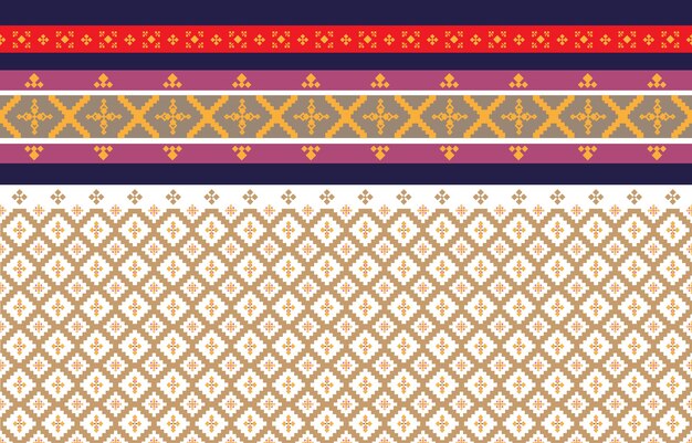 Pola geometris abstrak dan suku. Gunakan untuk menulis atau membuat pola pada sutra. Vektor geometris