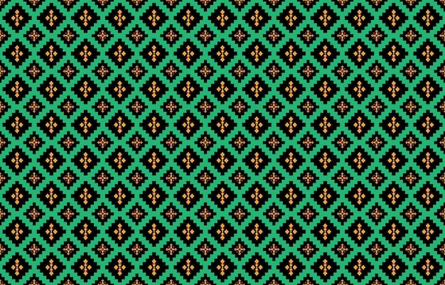 Pola geometris abstrak dan suku. Gunakan untuk menulis atau membuat pola pada sutra. Vektor geometris
