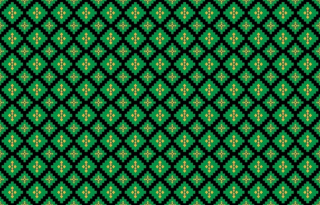 Pola geometris abstrak dan suku. Gunakan untuk menulis atau membuat pola pada sutra. Vektor geometris