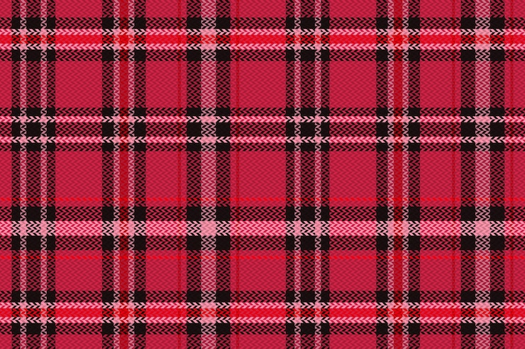 Vector pola kotak-kotak tartan dengan tekstur