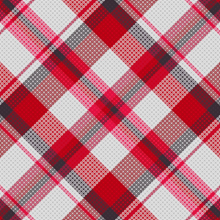 Vector pola kotak-kotak tartan dengan tekstur