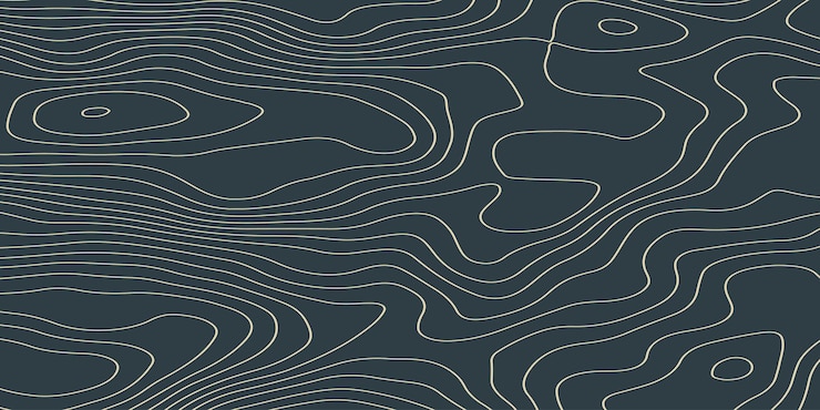 Vector pola peta topografi kontur kreatif modern