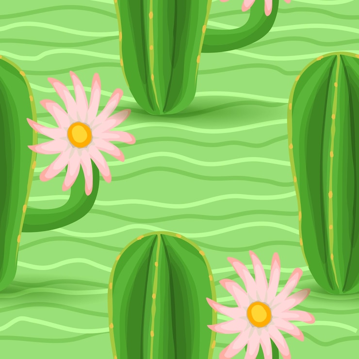 Vector pola seamless kaktus