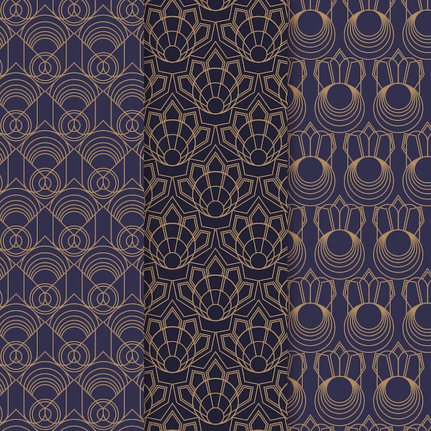 Pola seni deco rose gold