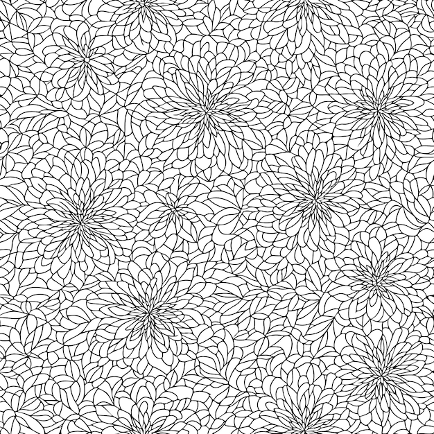 Pola tanpa batas floral Latar belakang pola garis bunga diagonal Ilustrasi vektor pola garis