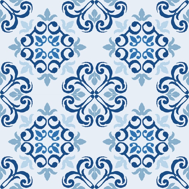 Pola tanpa batas suku Ikat India Karpet kain Aztec Etnis ornamen mandala chevron boho asli