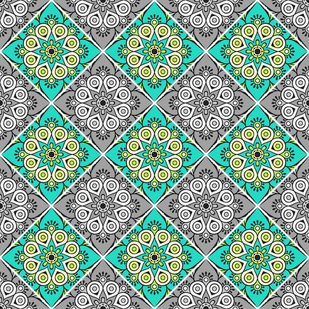 Pola ubin geometris dekoratif