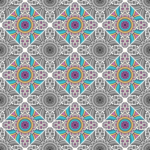 Pola ubin geometris dekoratif