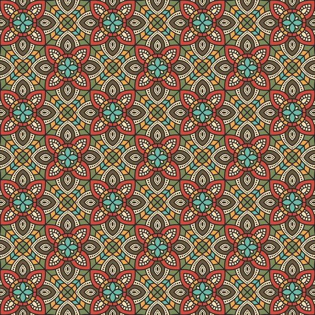 Pola warna mandala yang mulus