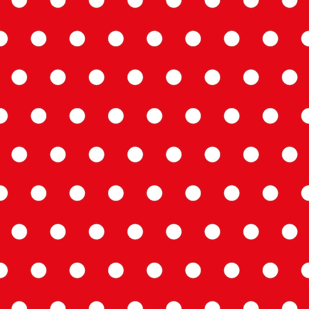 polka dot red and white patterned background