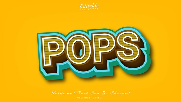 Pops editable text effect free font