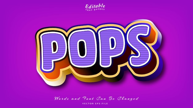 Pops editable text effect free font