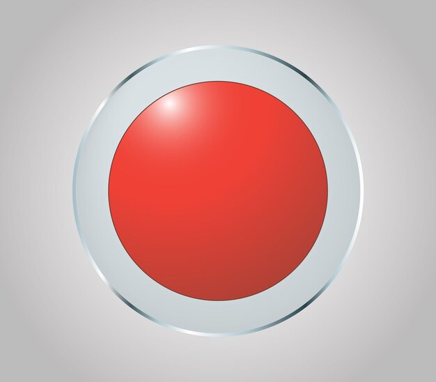 Popular red color web button 3d