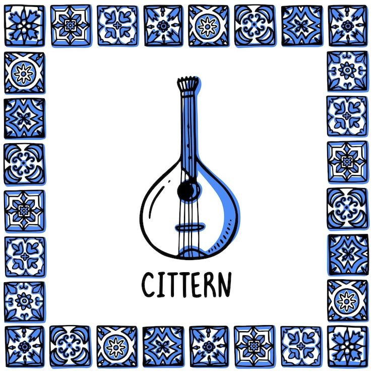 Vector portugal landmark cittern
