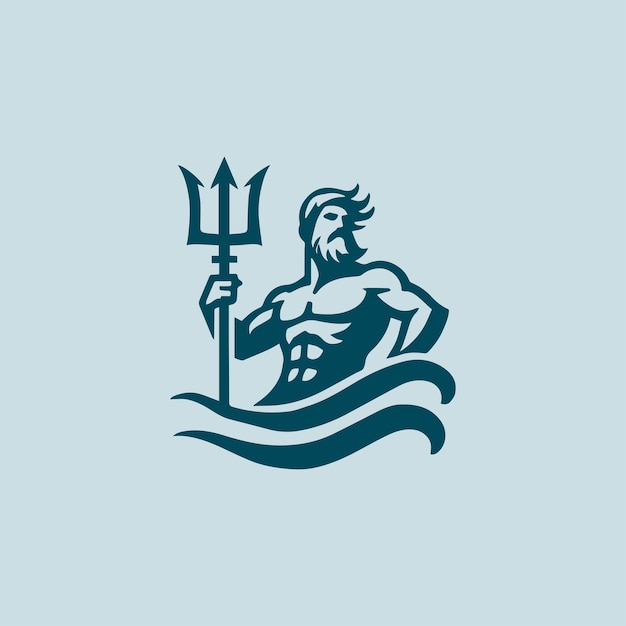 Poseidon and Trident Logo