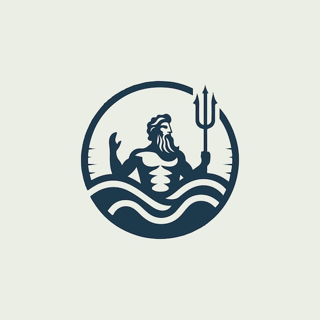 Poseidon God Symbol Logo 8