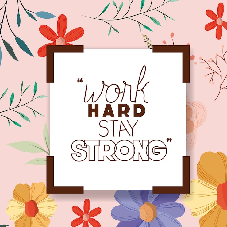Vector positive attitude message with hand made font