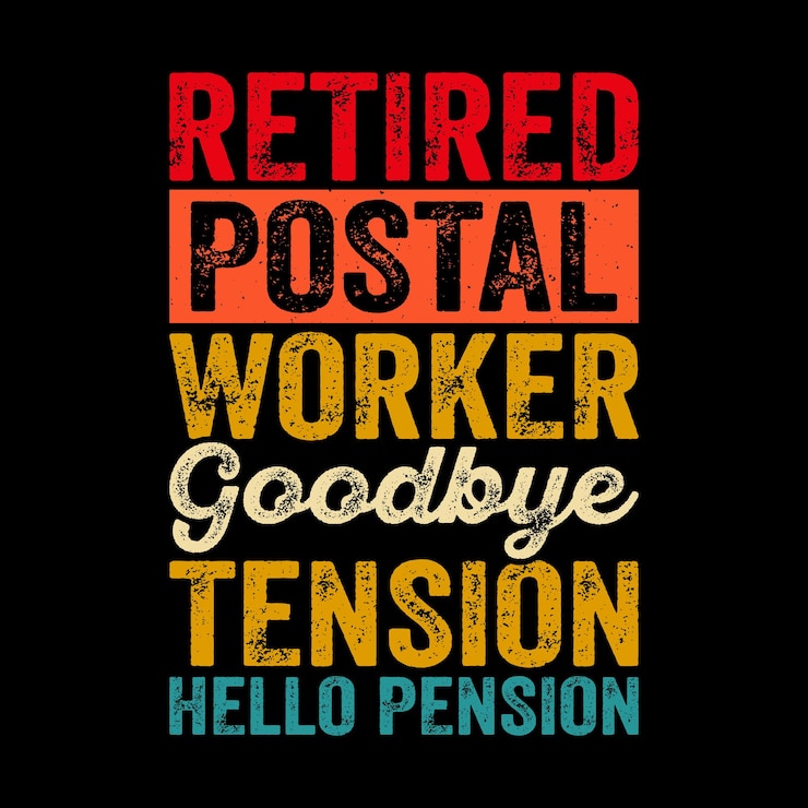 Vector postal worker lover funny retirement pension retired retro vintage retirement tshirt design