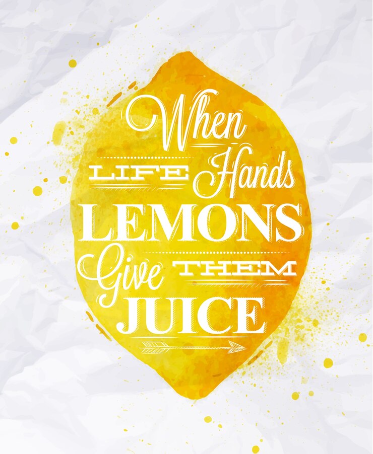 Vector poster buah lemon