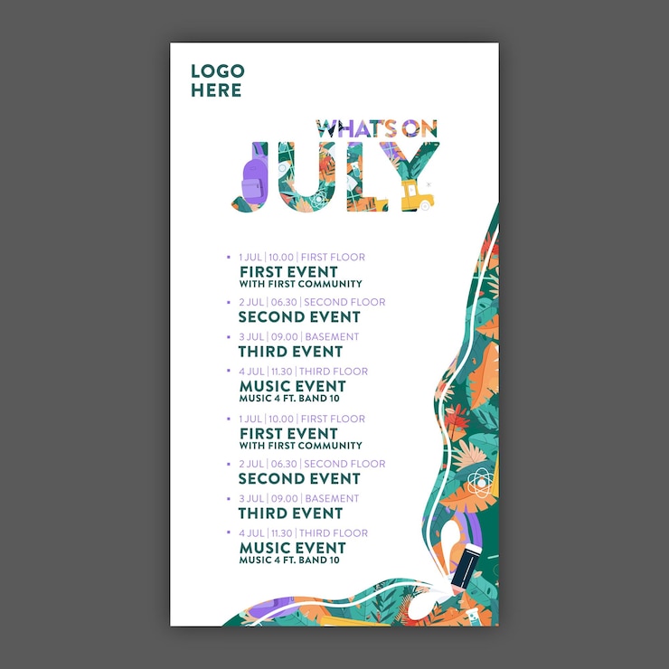 Vector poster event summer holiday