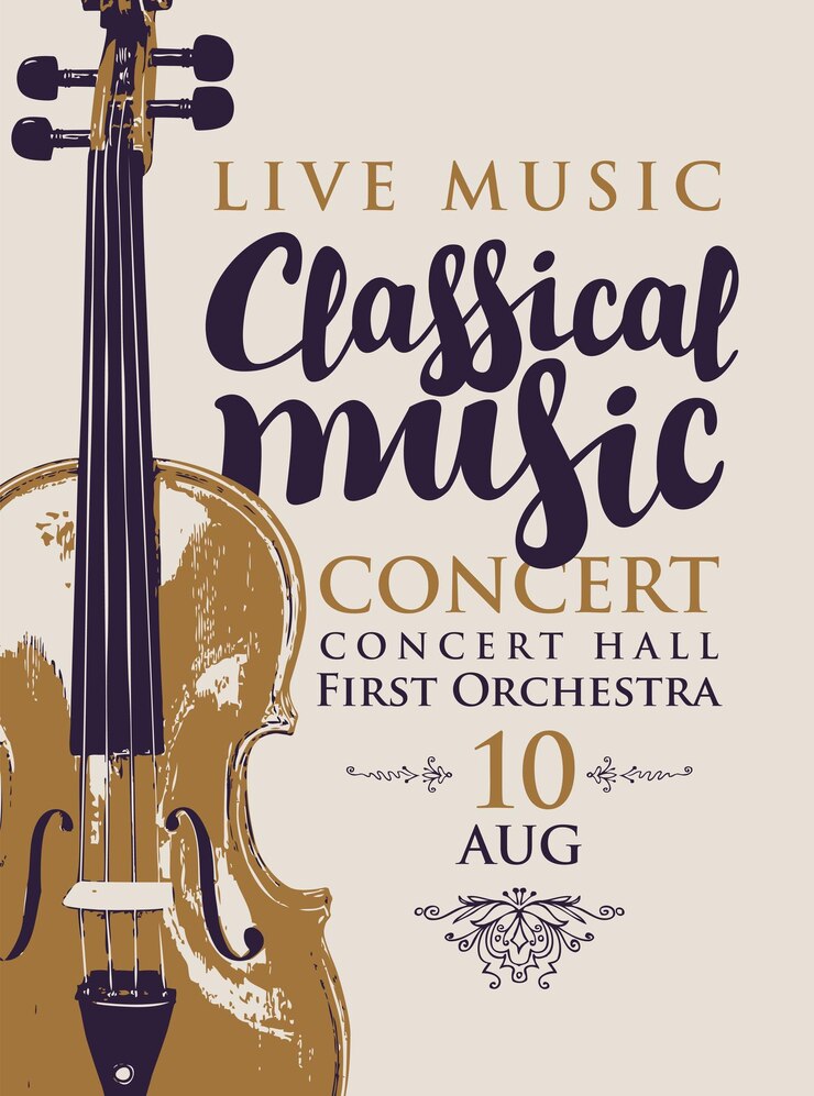 Vector poster for classical music concert