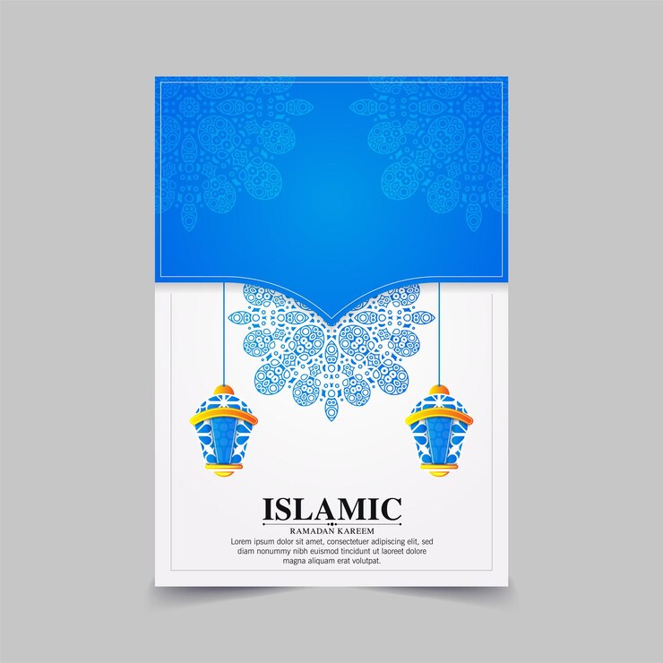 poster islam ramadan kareem berwarna-warni