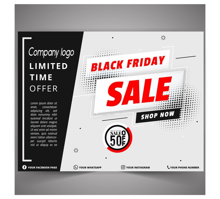 Vector poster obral black friday untuk obral black friday