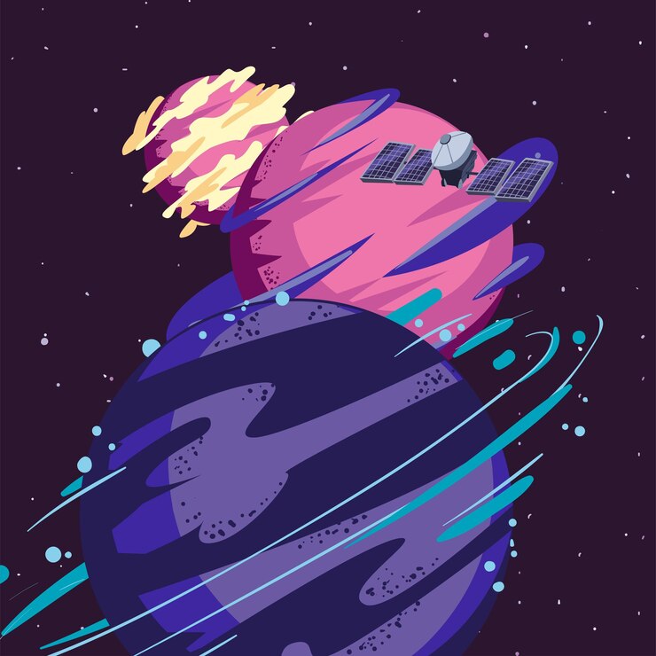 Vector poster penjajaran planet