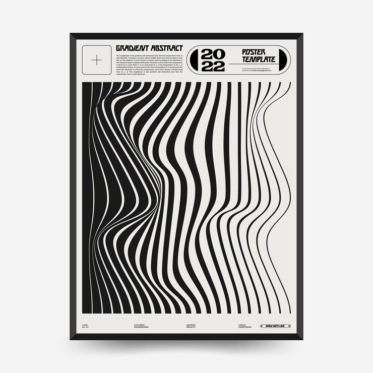 Vector poster seni gradien abstrak untuk templat vektor pameran seni dengan elemen bentuk primitif