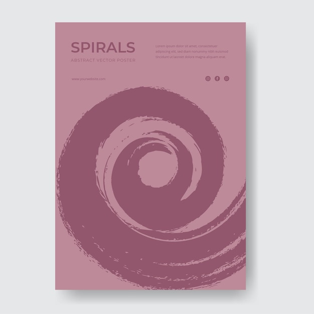 Poster vektor abstrak spiral