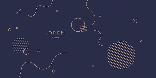 poster with dynamic waves vector illustration in minimal style abstract background