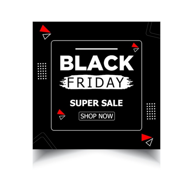 Vector postingan media sosial obral black friday