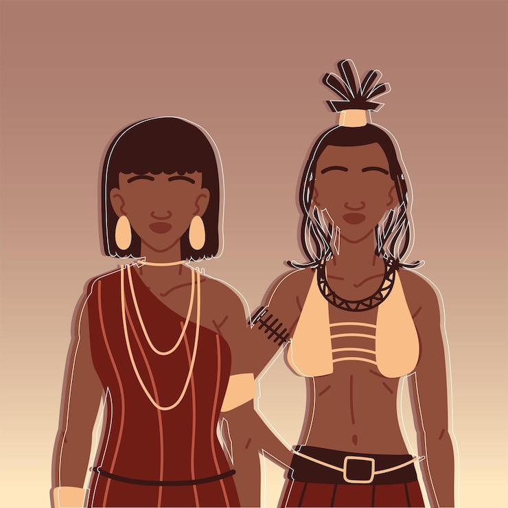 Vector potret wanita aborigin