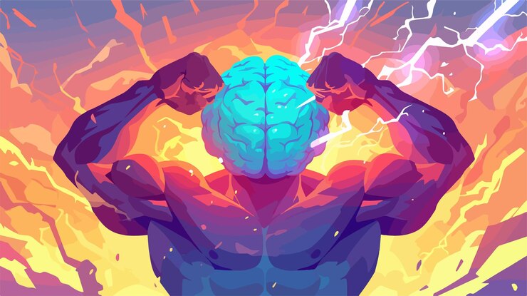 Vector power brain genius concept vector design